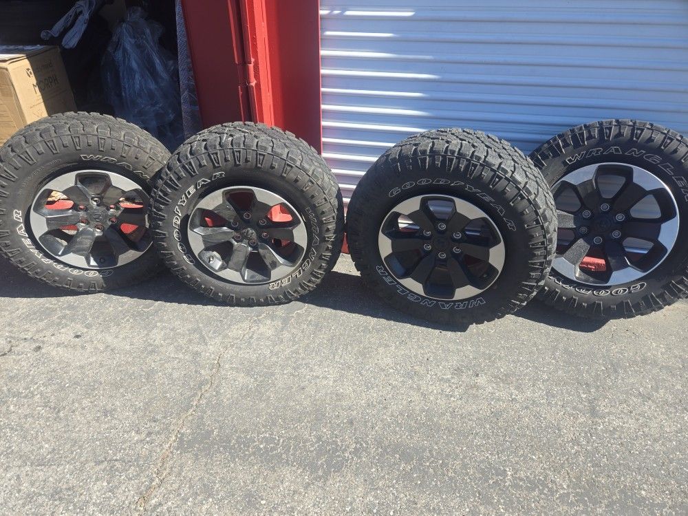 Set Of Ram Wheels And Tires. Near New
