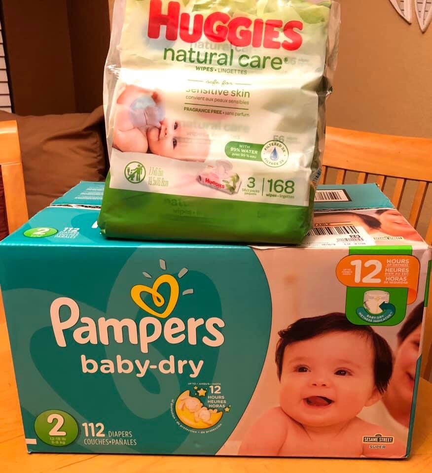 Size 2 diapers and wipes bundle