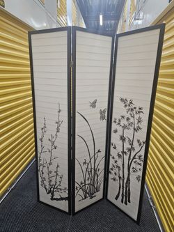 Asian Art Room Divider 3 Panel