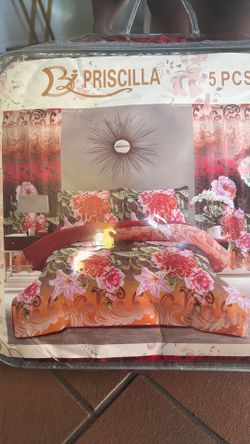 AQUEEN SIZE 1PC QUILT 90" 90" 2PCS PILLOW SHAM 20" X 30" 2PCS CURTAIN 54" X 84"