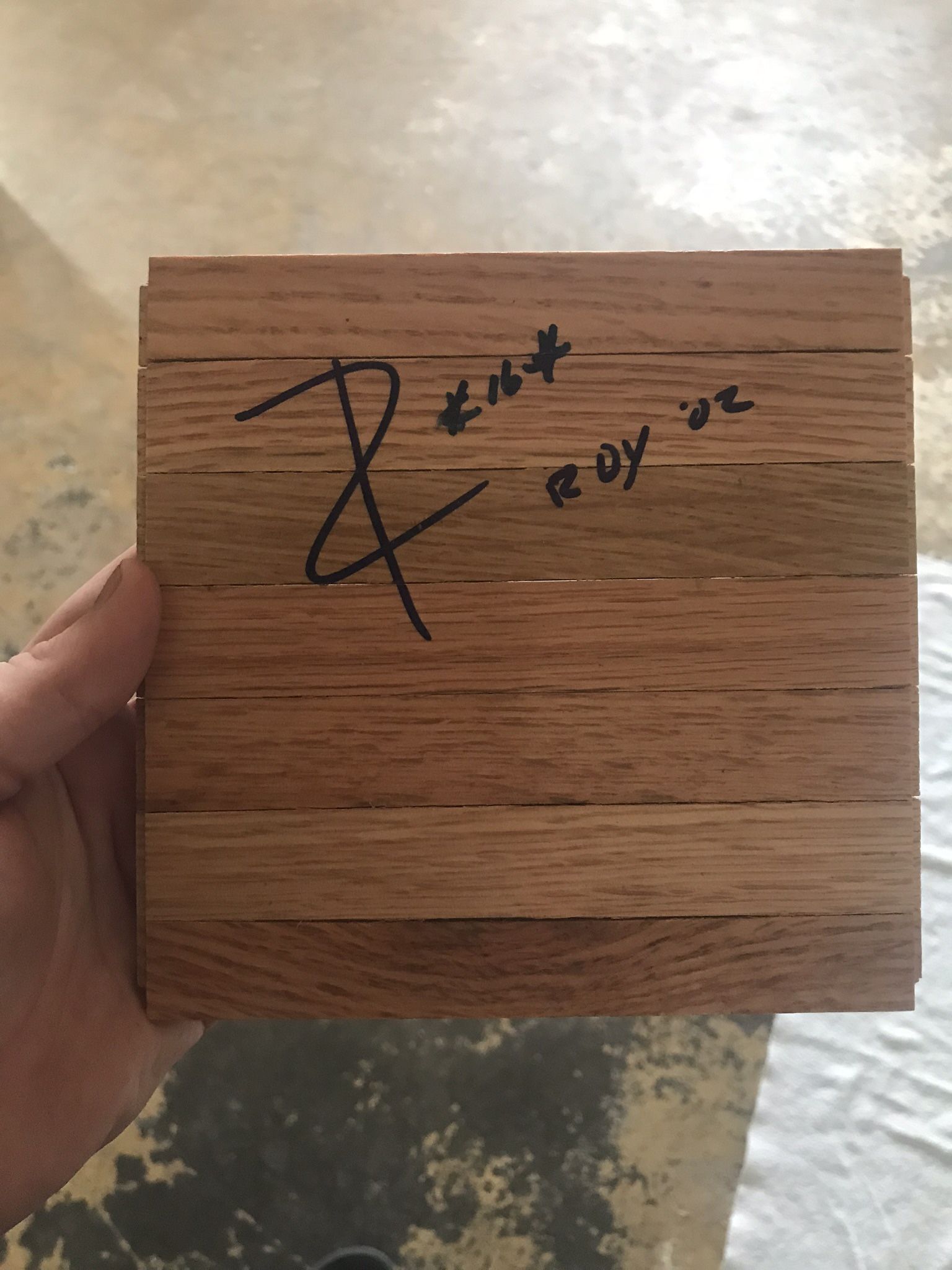 Paul Gasol Most Famous From LA Lakers Autographed Official NBA Floor tile