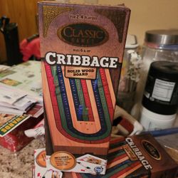 New Cribbage Solid Wood Board