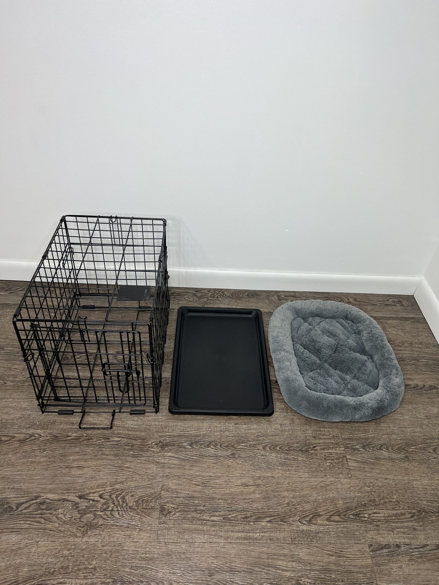 Single Door Folding Wire Dog Crate / extra small animal cage Size: 18"L x 12"W x 14"H