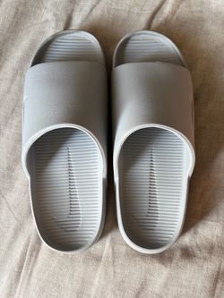 Gray Nike Calm Slides Slide Sandals