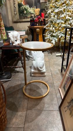 Sofa table with marble top 14 wide 24 tall