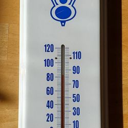 Ford V8 Classic Blue and White Functioning  Wall Thermometer 