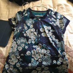 Healing Hands Printed Scrub Top