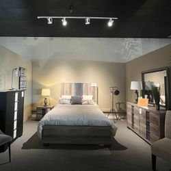Grey 4PC Queen Bedroom Set