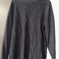 Beautiful Sweater - Karen Scott (from Macy’s)  - Color: Grey w Small Silver Studs - Size 1X