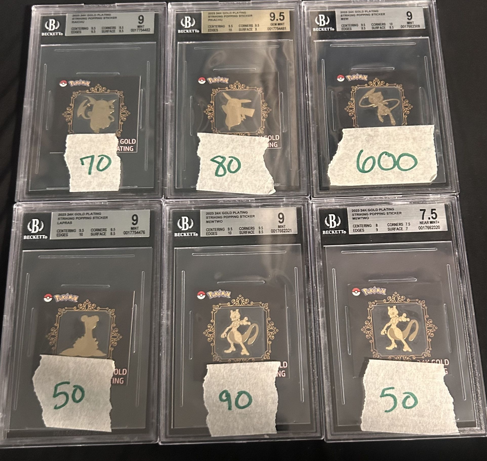 Pokemon Korean 24k Sticker Collection