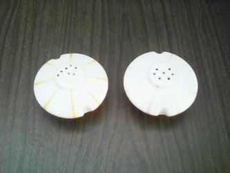 1958 vintage Holt Howard stripe stacking pixie salt & pepper Shackers