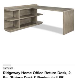 Home Office Desk And Shelving 