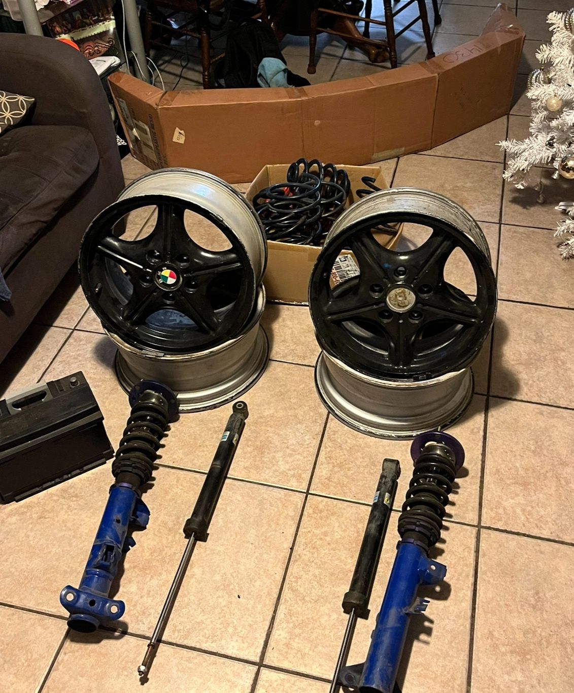 Car parts (bumper ,coils, wheels)