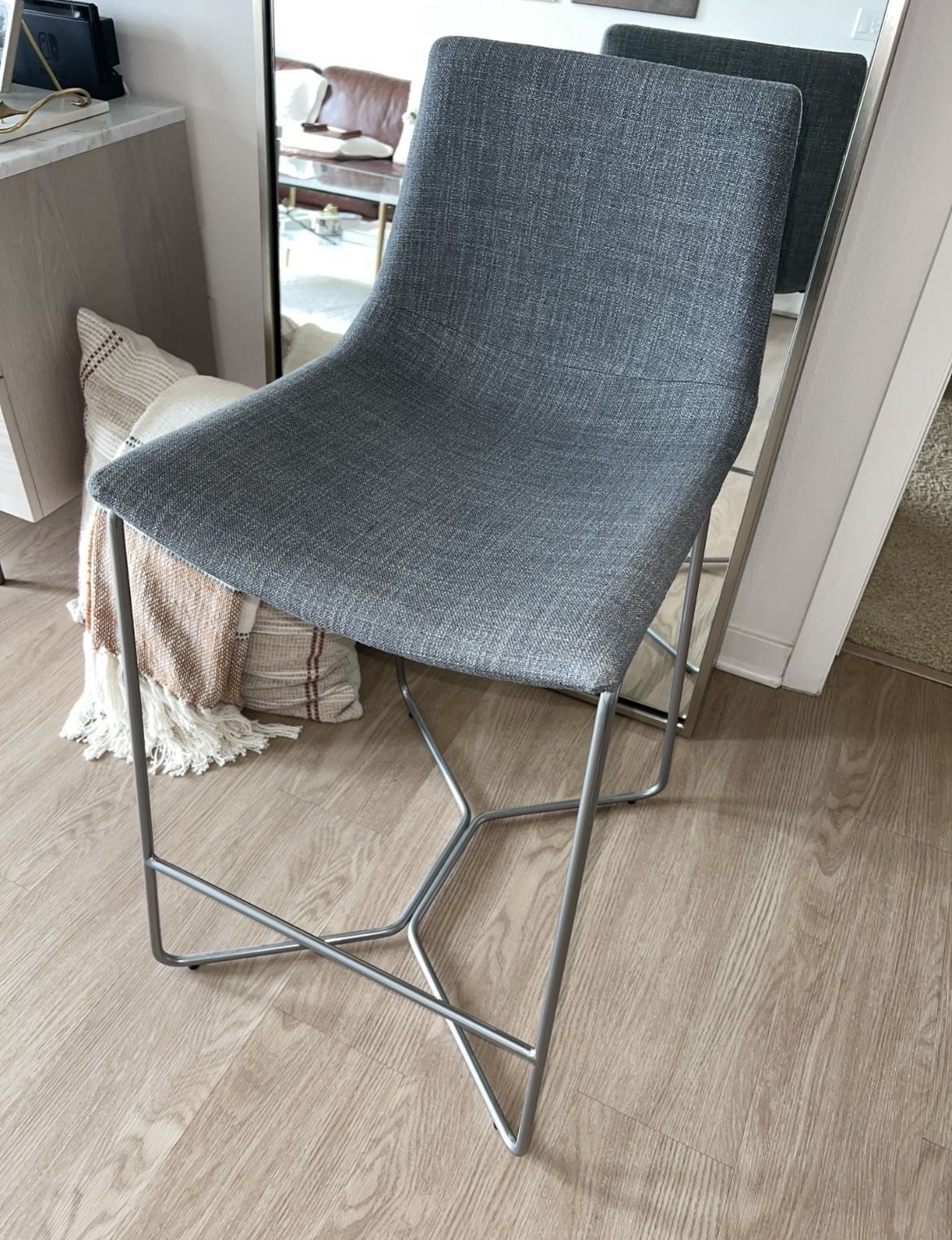 WEST ELM Slope Upholstered Counter Stools $349 - $499 RETAIL NEW I have ONE counter stool available 26” height Pickup cash or Venmo