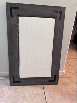 Rustic wooden wall mirror