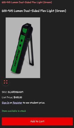 Snap On flash light