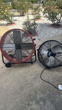 Large Industrial Floor Fans – Set of 2