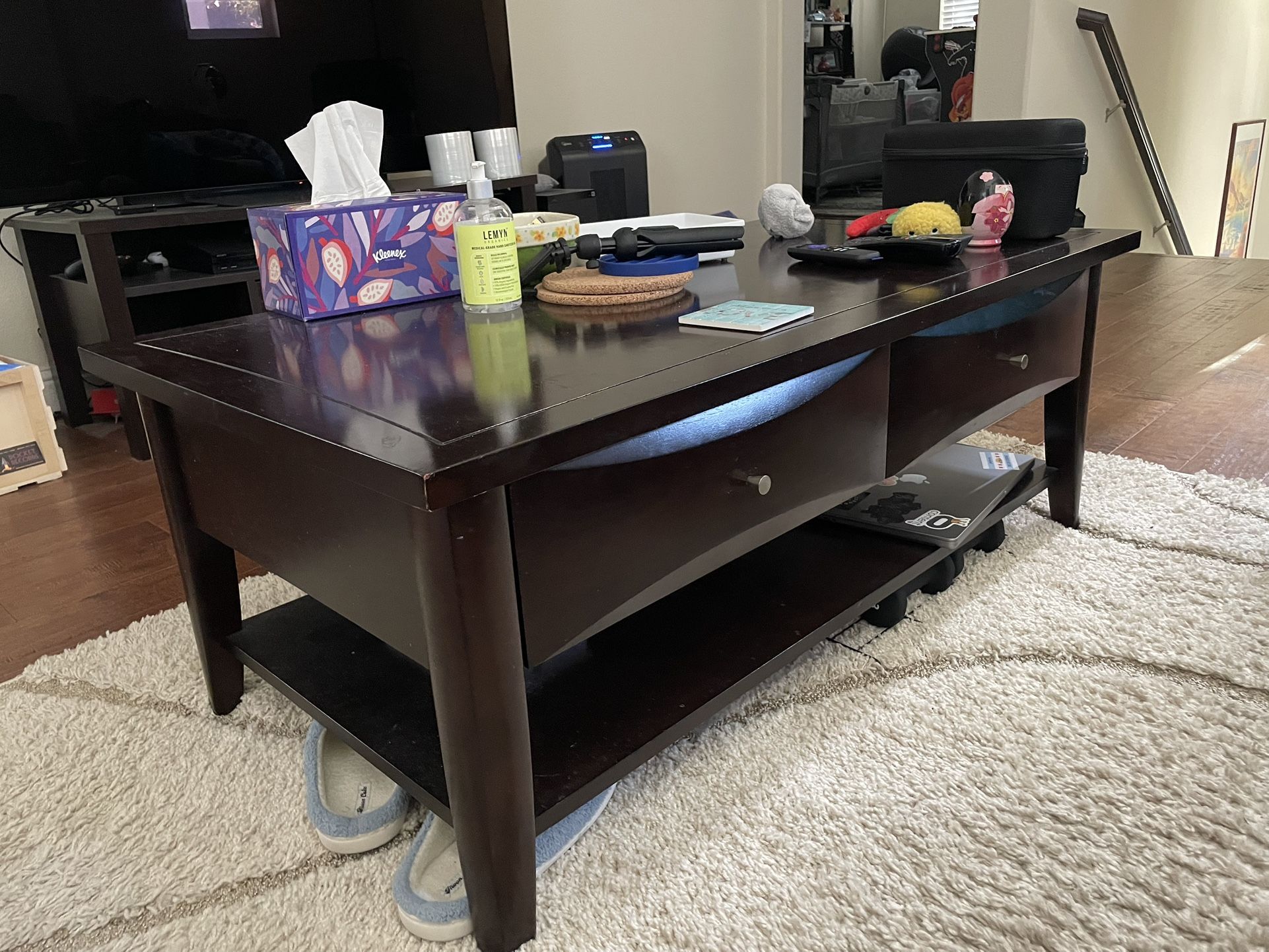 Coffee Table With 2 Drawers