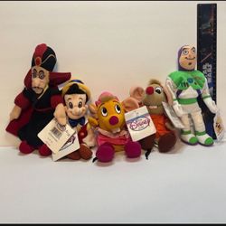 DISNEY "TOY STORY" BUZZ LIGHTYEAR 9" Bean Bag Plush Jafar Pinocchio Suzy Jaq
