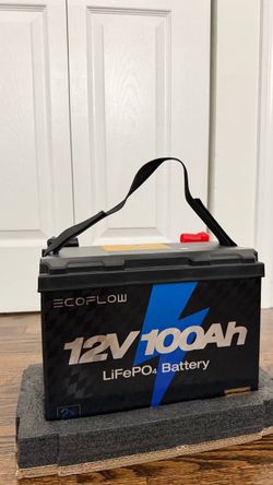 EcoFlow 12V 100Ah LiFePO4 Deep Cycle Battery + Charger