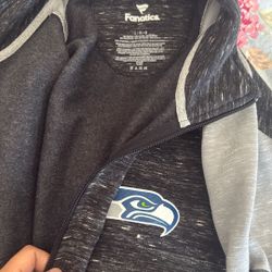 Seahawks Sweater Zip Up Large