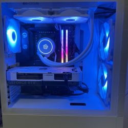 PC - LIAN LI White Gaming Tower Desktop - NVIDIA GeForce RTX -  RGB Lighting