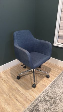 Blue Fabric Upholstered Office Chair