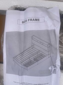 New metal bed frame with drawers