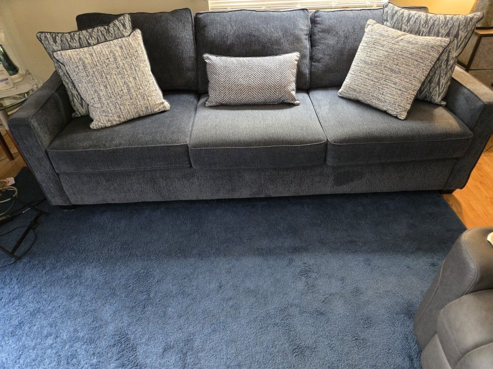 LIKE NEW SMOKEY BLUE SOFA $450 OBO
