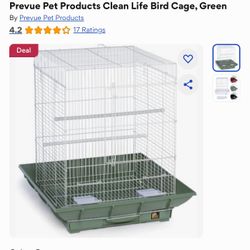 Prevue Pet Products Clean Life Bird Cage, Green