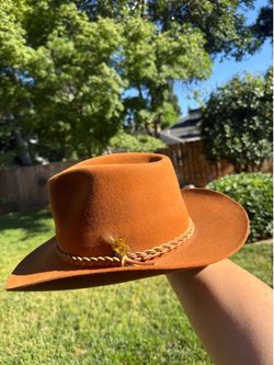 Resistol Roundup Collection Western Cowboy Hat Tan Brown Felt Size 7 1/4
