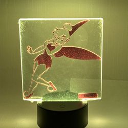 Disney Tinkerbell 3D LED Color Changing Night Light With Remote