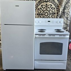 WHITE REFRIGERATOR,  STOVE AND MICROWAVE,  FREE DELIVERY AND INSTALLATION,  30 DAYS WARRANTY