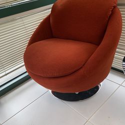 New Modern Red Swivel Armchair