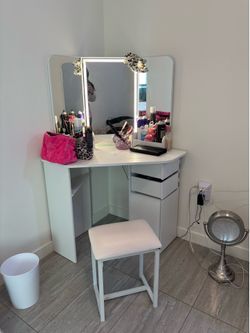 White vanity