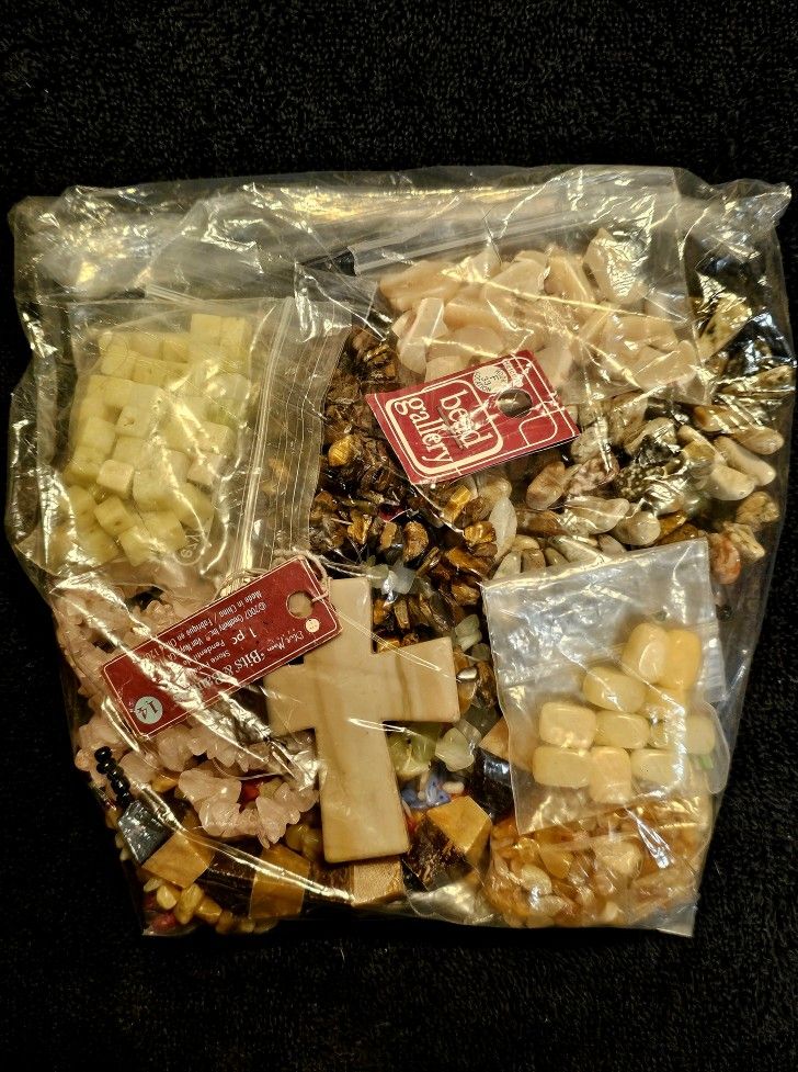 1.52lbs Natural Stone Bead Lot NEW!