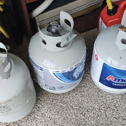 Propane Tank Partially Full One On The Left Is What I Have Now