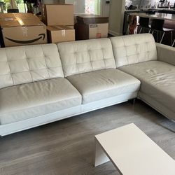 Leather L-Shaped Couch