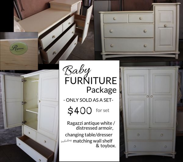 Baby Furniture Set Ragazzi Antique White For Sale In Windsor
