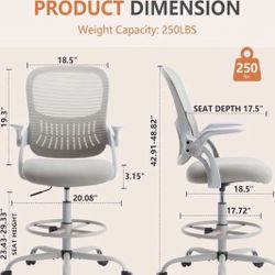 Stand Up Office Grey Chair 
