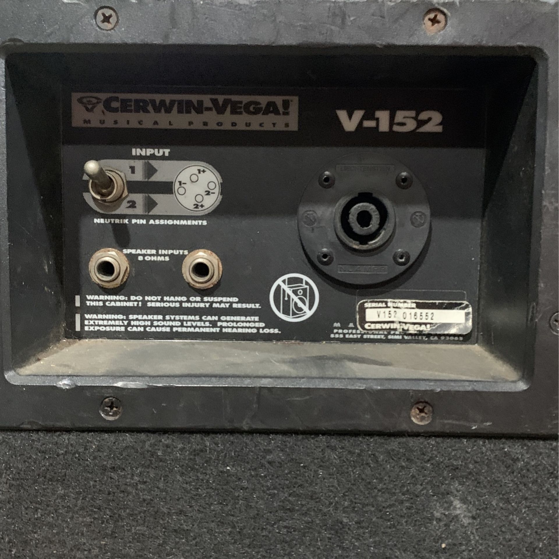 Cerwin-Vega V-152 Unpowered Speaker