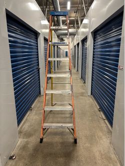 🪜 8FT Fiberglass Ladder • Heavy Duty 300lb