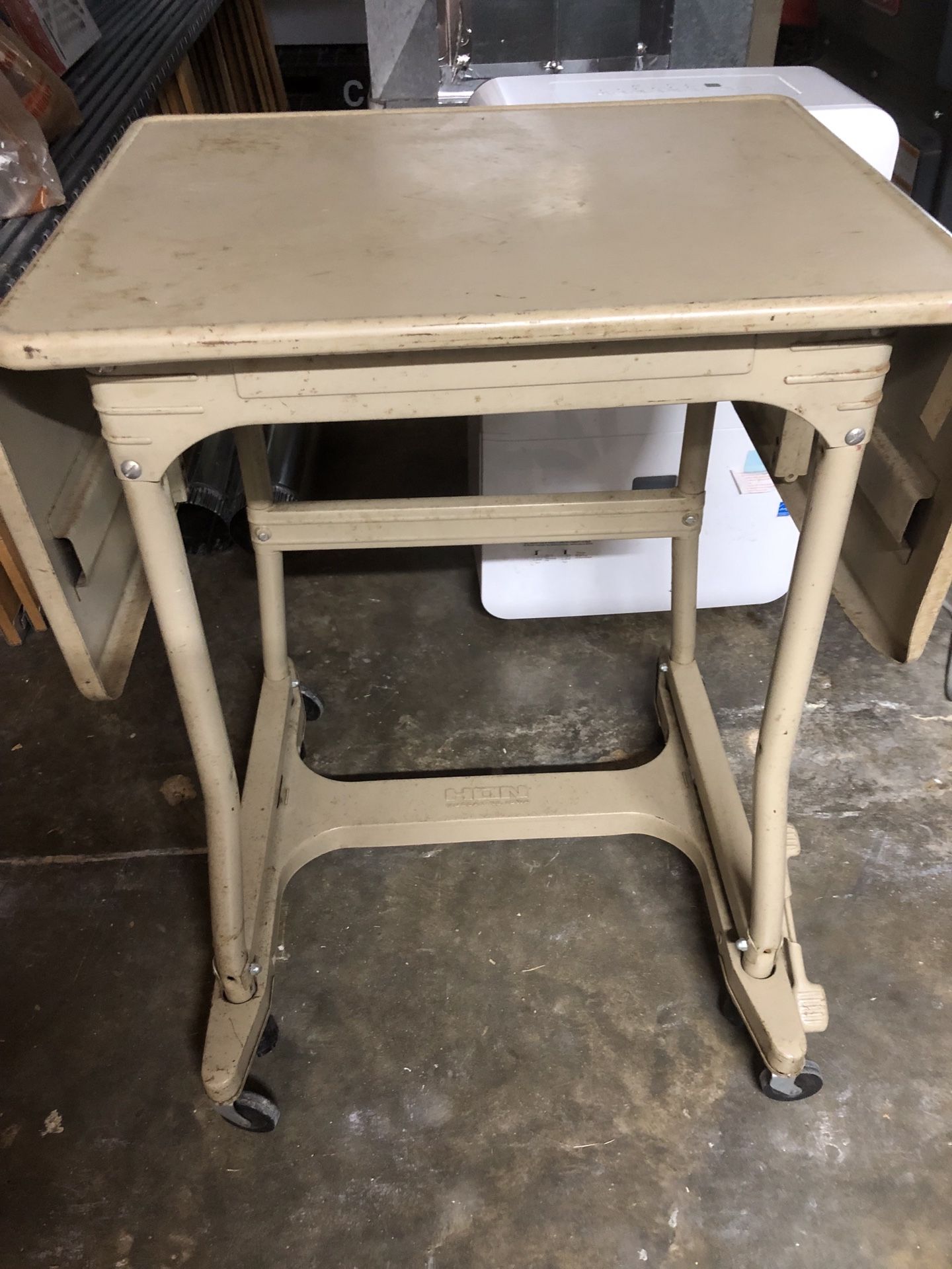 Vintage Metal Typewriter Table