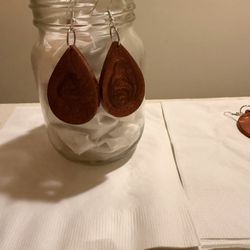 ✨Brown & Black Teardrop Earrings-Handmade and Elegant!🌑✨