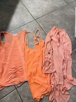 Womens Juniors Coral Shirts 