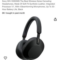Sony WH-1000XM5 Headphones