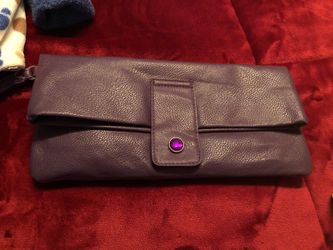 Purple clutch purse