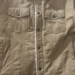 Guess Jeans Sherpa Trimmed Corduroy Bomber Jacket 