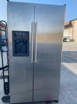 GE  Side-by-Side Stainless Steel Refrigerator
