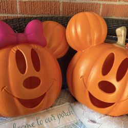 Mickey Minnie, Mouse Halloween Pumpkins